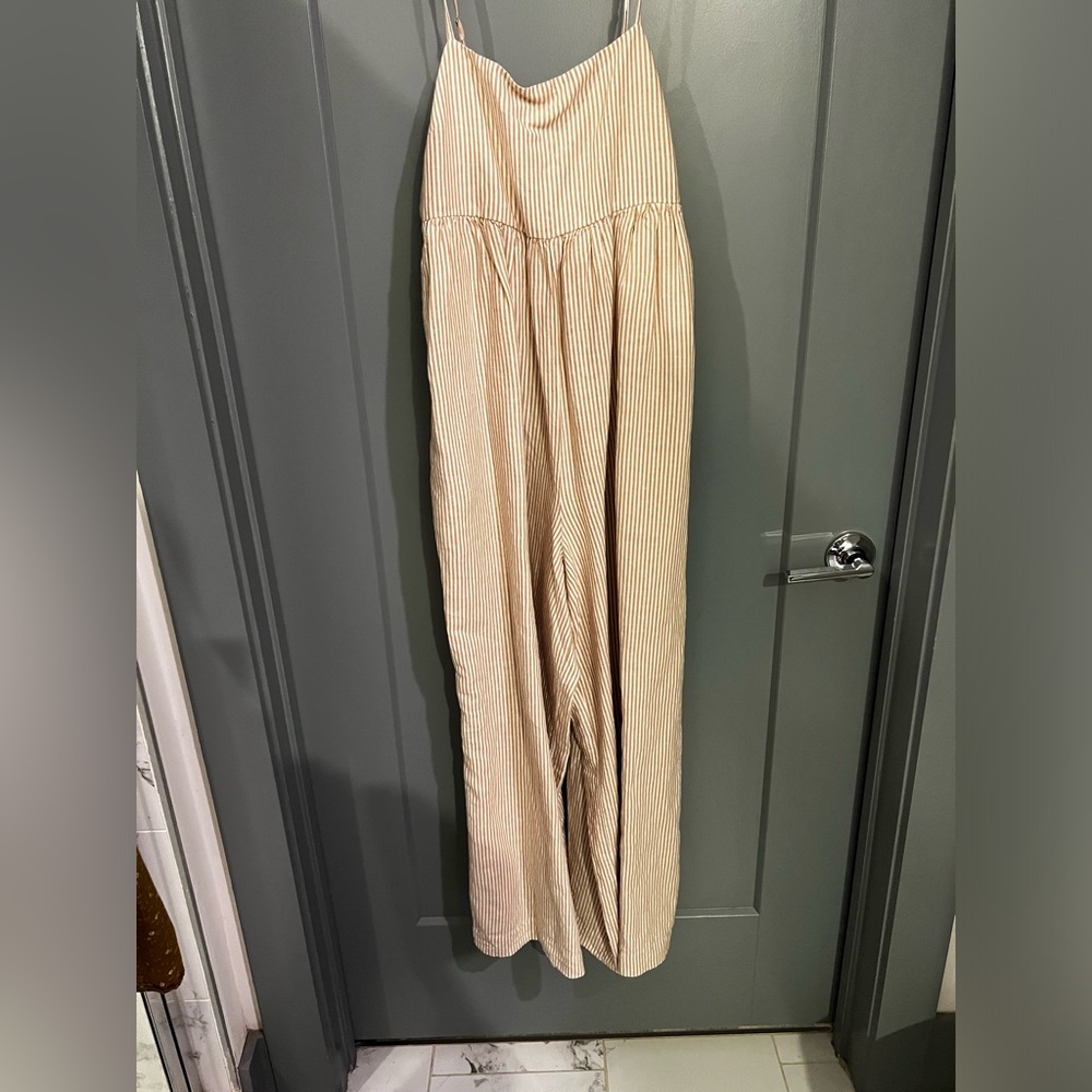 Madewell Stripe Wide-leg Tie-back Jumpsuit